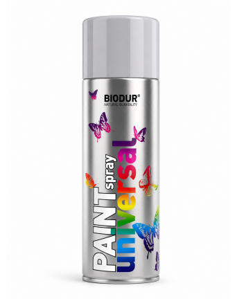 Universali aerozolinė emalė BIODUR, sidabrinė metalik, 400 ml