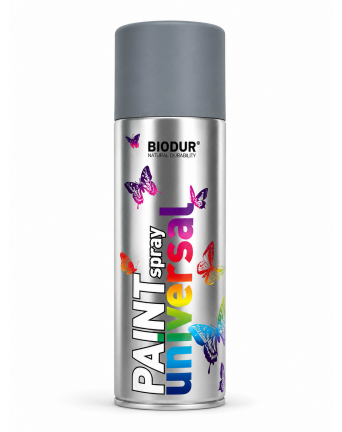 Universali aerozolinė emalė BIODUR, pilka matinė RAL7046, 400 ml