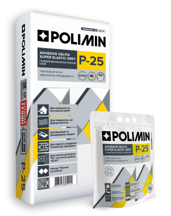 Aukšto elastingumo klijai POLIMIN P-25 ADHESIVE GELFIX SUPER ELASTIC,  5  kg