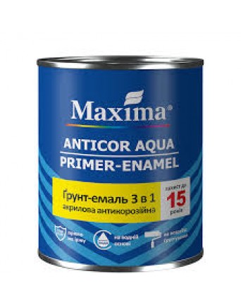 Gruntas emalė 3 in1 "Anticor Aqua"  MAXIMA balta, 0,9 kg